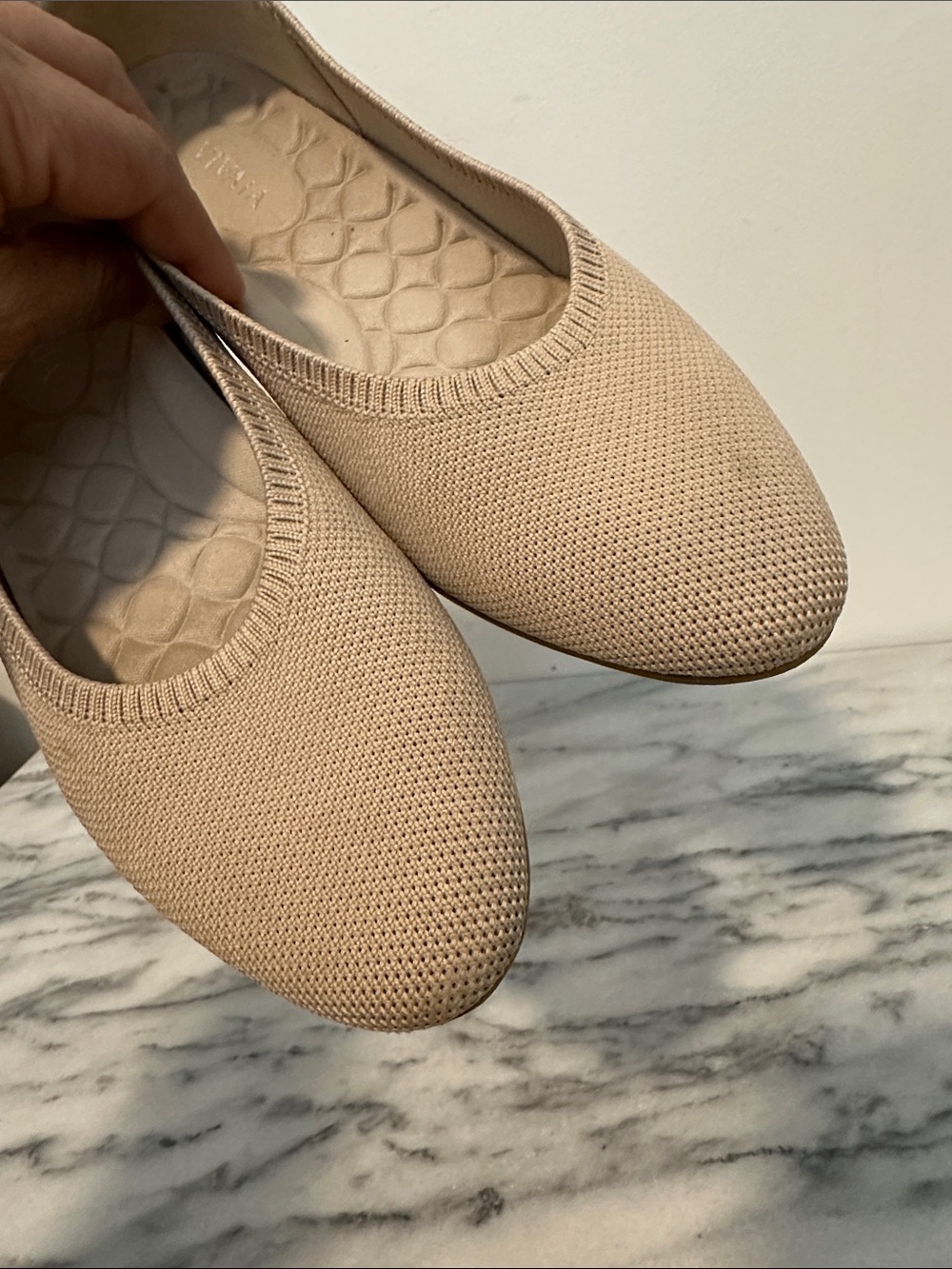 VIVAIA Women's Beige Knit Ballet Flats size 37.5 - Picture 10 of 11